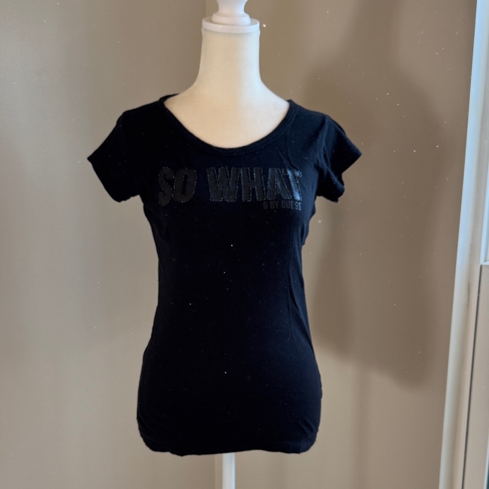 G by Guess Black Short Sleeve Tee